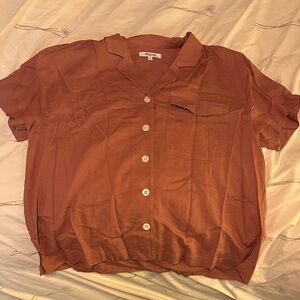 Madewell Terracotta Collared Shirt